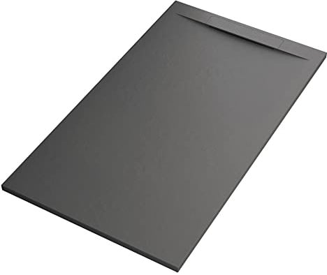 Piatto doccia in marmoresina Grigio Scuro effetto pietra cemento VINCENT -
