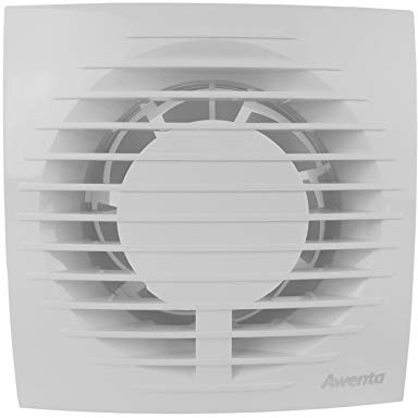 VONLIS Badventilator Badlüfter Lüfter Bad Ventilator Einbautiefe 50 mm kurz Ø 100 mm Nachlauf/Timer nein