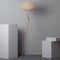 LEDKIA LIGHTING - Stehleuchte Ronax | Elegantes Design | Vielseitige Beleuchtung mit E27 | Für Wohnzimmer, Küche, Schlafzimmer | Bambus & Geflochtenes Papier, Natürlich