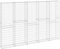 vidaXL Gabionenwand mit Abdeckung Gabione Steingabionen Steinkorb Gabionen Wand Drahtkorb Draht Mauer Verzinkter Stahl 300x30x200cm