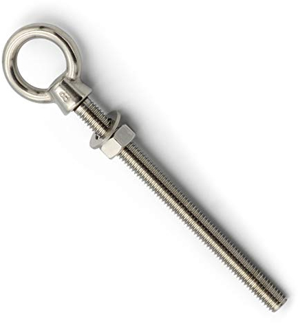 DIOS24 3 Stück Augbolzen mit metrischem Gewinde M12 x 120 mm (Größe und Menge wählbar!) - Edelstahl V4A - Augenbolzen Ringbolzen Ösenschraube