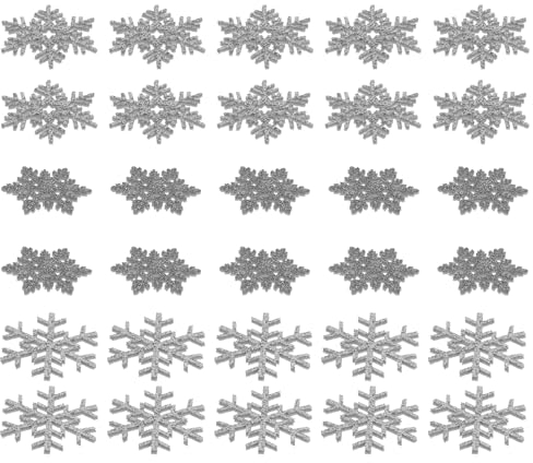 EXCEART 30 Stück Schneeflocken Stoff Patches Für Diy Haarschmuck Handgefertigte Applikationen Und Bastelbedarf Für Kleidung Hüte Und Stirnbänder