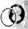 Kamita Coque à Paillettes pour Samsung Galaxy Watch FE/Watch 4 40mm, Dur PC Bumper Case avec 9H Verre Trempé Protecteur D'écran, Bling Diamant Housse de Protection pour Galaxy Watch4 (Argent-Blanc)