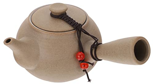 Mino Ware Kyusu Teapot Set: Classic Korean Porcelain Tea Pot Kettle with Side Handle for Home & Restaurant