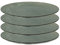 CLUB PLATE L Flacher Teller 4er Set nature ash grey