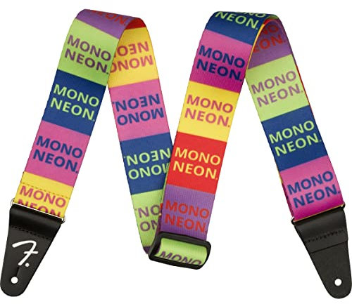 Fender MonoNeon Logo Strap Multi-Color - Gitarrengurt