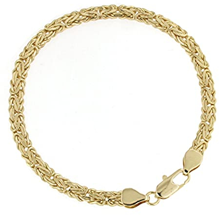Ovales Königsarmband vergoldet 5 mm Länge 23 cm Armband Herren-Armband Goldarmband Damen Geschenk Schmuck ab Fabrik Italien Tendenze-Italy