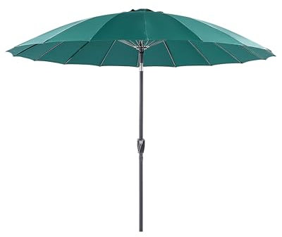 Parasol de Jardin Moderne Marché Pied en Aluminium Vert Emeraude Baia