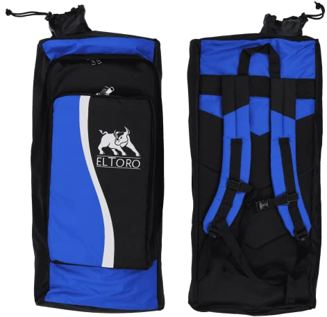 elToro Wave - Rucksack für Bogenschützen, Pfeil und Bogen sicher verstauen mit Schutz, für Recurvebogen Mittelstück und Wurfarme (Blau)