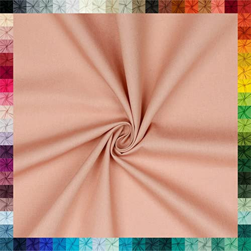 VmG-Store Tissu de coton uni 100 % coton certifié Oeko-Tex - Vendu au mètre - Plus de 70 couleurs au choix (079 I Rose foncé)
