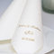 Personalisierte Hochzeitsservietten aus hochwertigem Premium-Line Material - STOFFÄHNLICH | mit exklusivem Prägedruck | VIPDEKO | Größe: 40 x 40 cm | ¼ Falz | Farbe: weiß. Für die Hochzeitstafel (50)