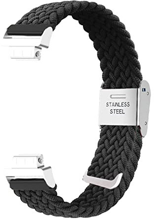 Armband für Fitbit Inspire/Inspire HR ArmBand, Nylon Geflochtenes Armbänder mit Fitbit Inspire/Inspire HR ArmBand Rostfreier Stahl Ersatz Einstellbares Loop Band für Fitbit Inspire/Inspire HR (C)