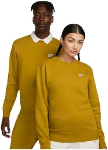 Nike BV2662-716 M NSW Club CRW BB Sweatshirt Homme Bronzine/White Taille S