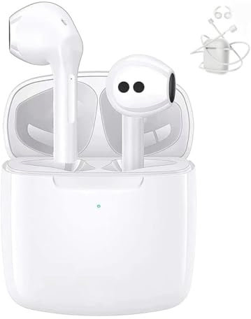 Kurt Cuffie Bluetooth 5.0 con microfono integrato e custodia protettiva per scatola di ricarica, compatibili con qualsiasi dispositivo Bluetooth