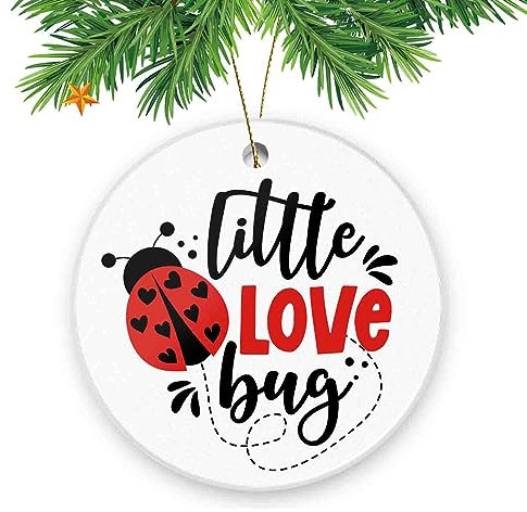 Weihnachtsbaumschmuck zum Sammeln, 7,6 cm, Marienkäfer, kleiner Liebeskäfer, für Familie
