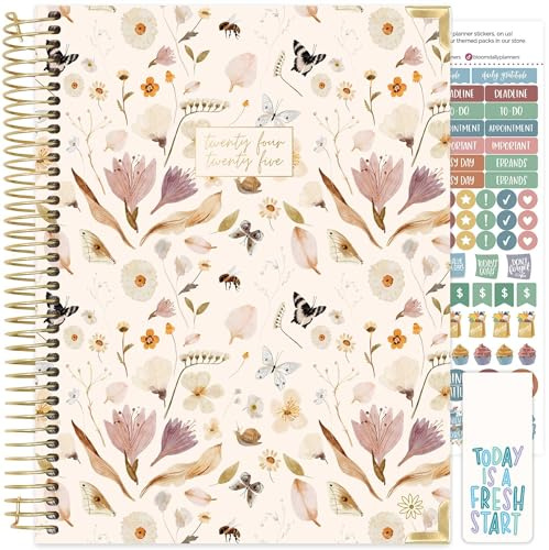 Hardcover bloom daily planners 2024–2025 (21,6 x 27,9 cm) akademischer Jahresplaner (Juli 2024–Juli 2025), Passion/Ziel-Organizer, monatliches und wöchentliches inspirierendes Agenda-Buch,