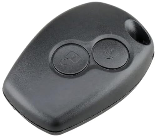 OGGIPRO - Carcasa de llave con 2 botones sin hoja compatible con Renault Dacia Logan, Sandero, Duster, Lodgy | Carcasa de llave Plip para coche, mando a distancia