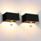 Kingwei 2 Stück 20 W LED-Wandleuchte für den Außenbereich, mit Bewegungsmelder, 3000 K, Außenleuchte, IP65, Wandleuchte mit verstellbarem Abstrahlwinkel, Up Down, Design innen/außen
