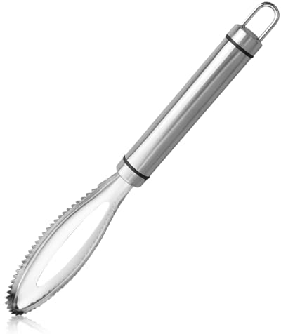 Fish Scaler, GLADFRESIT Stainless Steel Fish Scale Remover, Fish Scale Cleaner, Fish Scraper Kitchen Tool