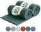 wometo 2er Set Eco Fleecedecken aus 100% recyceltem Material + OekoTex und GRS Zertifiziert 130x160 cm ca. 400 g - dunkelgrün mit Anti-Pilling und Kettelrand