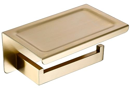 Badezimmer-Hardware-Set aus gebürstetem Gold, Wandhalterung, Toilettenpapierrollenhalter, Handtuchhalter, Bademantel-Aufhänger, Edelstahl-Zubehör-Set, Papierhalter-Teller