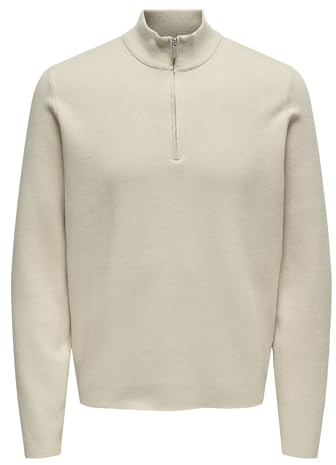 Only & Sons Herren Onscooper Reg 12 Half Zip High Neck Knit Strickpullover (1er Pack)