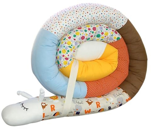 Generisch Bettschlange/Bettschnecke XXL (Motiv Schneckchen) Länge 250cm **personalisierbar** Seitenschläferkissen