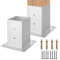 FWEEK 2PCS Bolt Down Square Bracket for Pergola Posts eavy Duty Post Fence Galvanised Foot Base Support Size 90mm x 90m (3.5inch x 3.5inch)