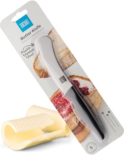 Taylors Eye Witness Butter Knife Spreader Tool - Flexible Stainless Steel & Spreader Flat Smooth Edge, Ergonomic Soft Grip Handle. Great For Butter, Soft Cheese & Jam. 10cm Blade. 5 Year Guarantee.