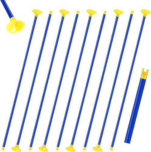 GHPKOTW 10 Stücke Ersatz Saugnapf Pfeile Spielzeug Bogenschießen Ersatz Pfeile Mit Ersatzpfeile Für Jungen Und Mädchen Spielzeug Bogen, Innen Und Außen Bogenpfeile (Blau)