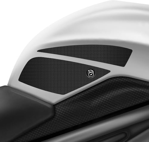 BLOQ motorrad Traktion Tank Griff Pads kompatibel mit TRIUMPH SPEED TRIPLE 1050 (2016-2020) Tacky Grip - Schwarz