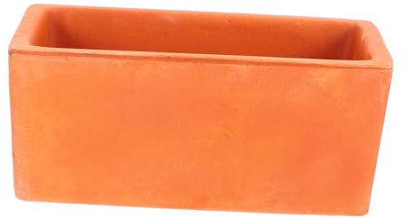 YARNOW Petit pot de fleurs rectangulaire en terre cuite avec trou de drainage pour intérieur et extérieur