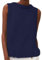 Women's Cotton Linen Tank Tops High Neck Casual Cami Sleeveless Camisole Blouses Summer Basic Shirt Solid Color Crop Tops(Navy,XX-Large)