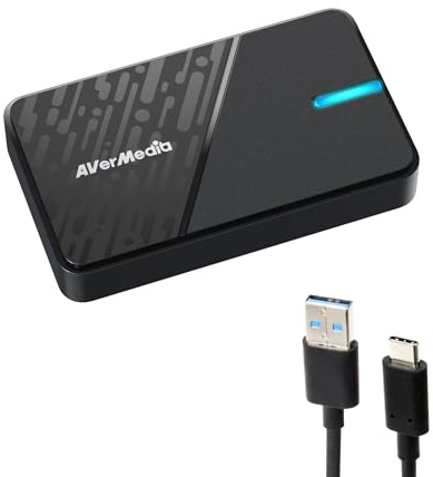 AVerMedia Capture Card for Streaming, 4K60 HDR Passthrough​, 1080p60 Video Recording, Ultra-Low Latency Game Streaming for Switch 2, Xbox, PS5, PC on Twitch, OBS, Win11, Mac - StreamLine MINI+ GC311G2