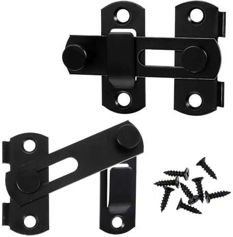 Türriegel Außen 2 Stück, Türriegel aus Edelstahl mit Fester Schraube, Flip Latch, Riegel Tür für Haus, Hof, Garten, Scheunentor, Tiertüren