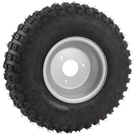 Fockety Go Kart-Reifen und Felgen, 6PR 16x8-7 ATV-Reifen mit 3 Löchern Rand, 7 Zoll Gummi-Go-Kart-Rad für Quad, ATV, UTV, Drift-Trike, 4 Wheelers, Mini-Fahrrad, Rasenmäher