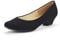 DREAM PAIRS Womens Mid Block Heels Ladies Low Court Shoes Wedding Shoes Round Toe Pumps,Size 5,Black/Suede,Mila