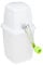 Relaxdays, Blanco y Verde Picadora de Hielo Manual, Manivela, Accesorio de Bar, Inoxidable, 23,50 x 16,00 x 12,50cm