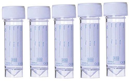 Noondl Urine Sample Bottles with Screw Top and Labels 5 Bottles