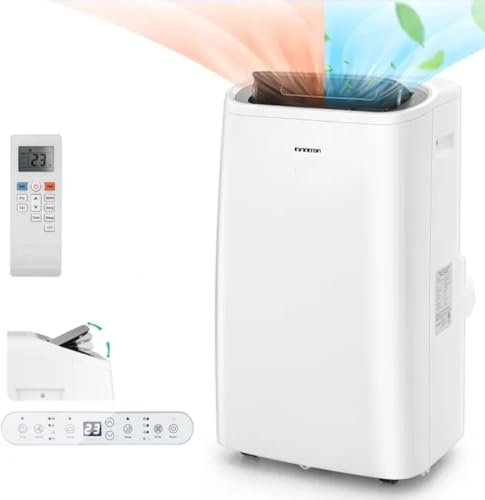 INFINITON Climatiseur Mobile pour la maison et bureau, avec Tuyau d'évacuation.