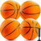 Bedwina Mini Basketbälle - (7 Zoll, Größe 3) Packung mit 4 - Mini-Hoop-Basketball-Set mit Luftpumpe für drinnen, draußen, Poolpartys, kleine Basketballspiel-Partygeschenke für Kinder