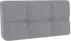 Gutekissen® Palettenkissen Gesteppte Kissen mit Knöpfen, Palettenauflagen Sitzkissen Rückenlehne Gesteppt PFG (Eckkissen 60x40, Grau)