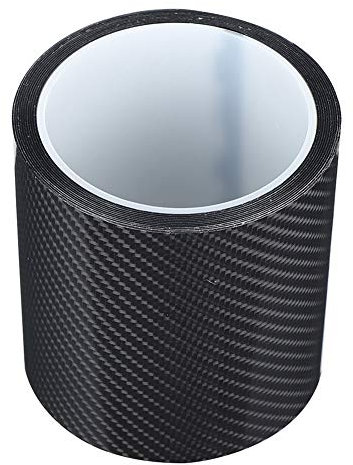 1 rotolo di adesivo in fibra di carbonio, protezione del battitacco della portiera dell'auto, protezione del pedale di benvenuto, pellicola protettiva adesivo antigraffio per la protezione(10CM*3M)
