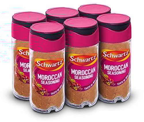 Schwartz Moroccan Seasoning 40 G | Jar | Pack of 6 | Expertly Blended Mix of Roasted Cumin, Cinnamon & Mint | Great for Marinating Chicken or Lamb