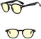 WQZYY&ASDCD Sonnenbrille Herren Damen Vintage Sonnenbrillen Herren Brillen Oval Tint Retro Mann Clear Lens Shades Uv400-Gelb
