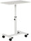HOMCOM Tavolino da Divano Laterale Porta PC con Altezza Regolabile e Ruote, Supporto Computer per Casa e Ufficio, 60x40x52.5-84cm Metallo e Legno, Bianco