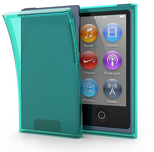 kwmobile Hülle kompatibel mit Apple iPod Nano 7 - Silikon Backcover Schutzhülle - Cover Case in Grün Transparent