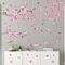 MOSITU Cherry Tree Branch Wall Decals Cherry Blossom Wall Stickers Spring Floral Pink Flowers Wall Decals Watercolor Birds Flower Wall Decals for Girls Room Bedroom Living Room Decor