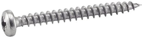 ACTON Vis à bois agglomere tête cylindrique pozidrive - Inox A2 5x40 mm - Boîte de 100 - Vis, pointes, boulons