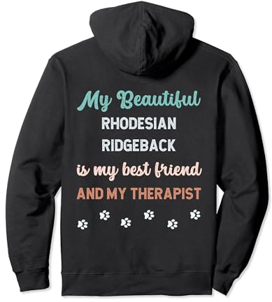 Niedlicher Rhodesian Ridgeback Hund Papa Mama Freund und Therapeutin Pullover Hoodie
